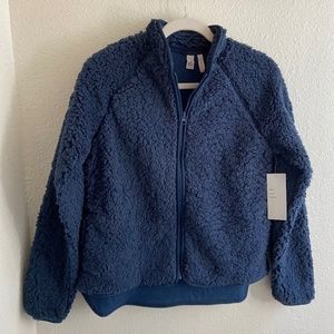 Zella Blue Teddy Jacket-New